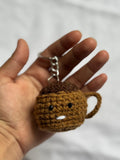 Cozy Brew Crochet Keychain (Handmade)