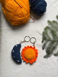 Crochet Sun & Moon Key chain