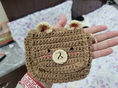 Teddy Crochet Mini Wallet