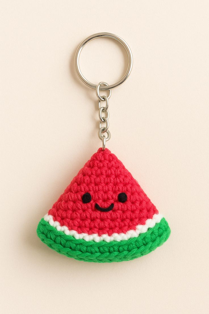Crochet Fruit Keychain