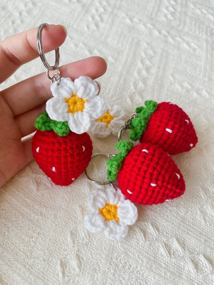 Crochet Fruit Keychain