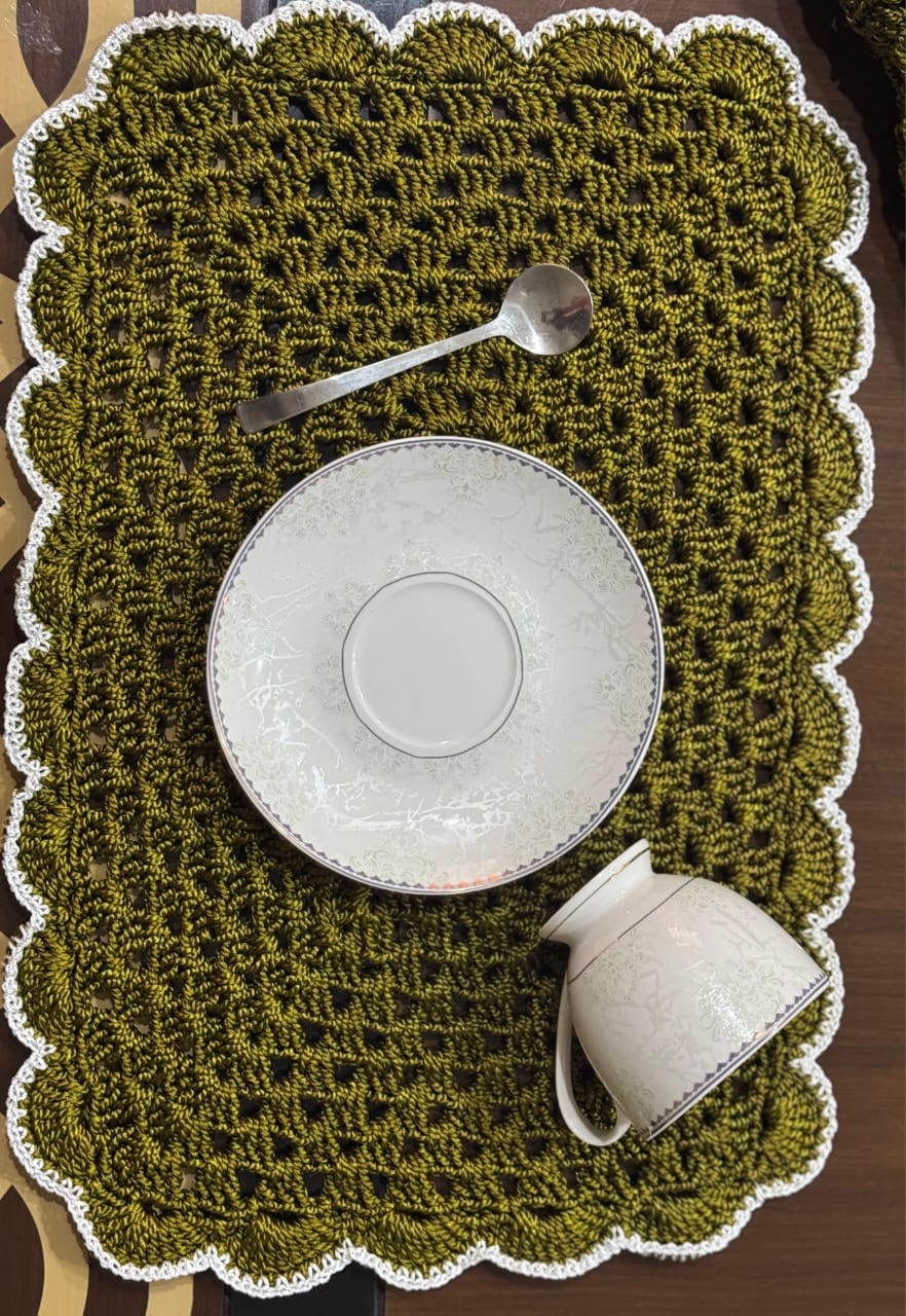 Handcrafted Crochet Table Runner (6 pcs)